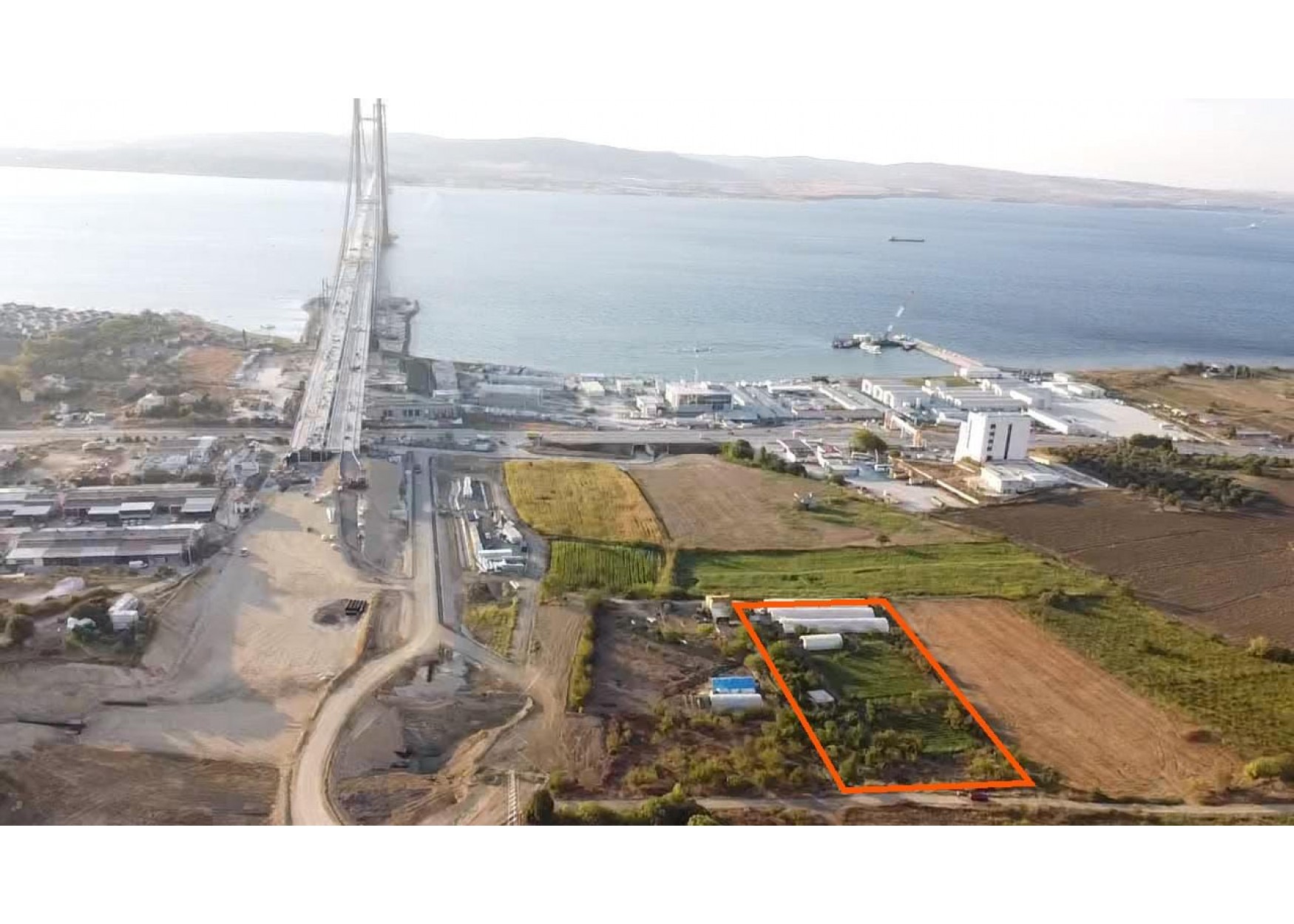  Çanakkale Lapseki Satılık Arazi Köprü ve Deniz Manzaralı